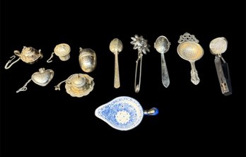 Silver Plate & Decorative Tea Spoons & Tea Balls