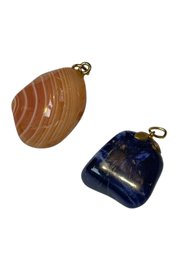 Set Of 2 - Tumbled Stone Pendants