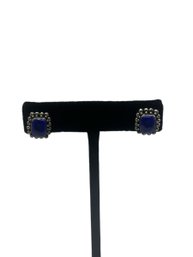 Sterling Silver Lapis Lazuli Stud Earrings