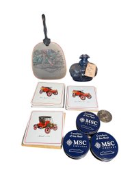 Hand Made Jersey Glass Bottle & Coaster Assortment (DR)