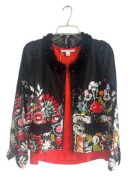 Colorful Top And Blazer Set