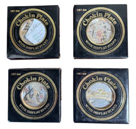 Chokin 24kt Gold Edged Plate 4pc (BR1)