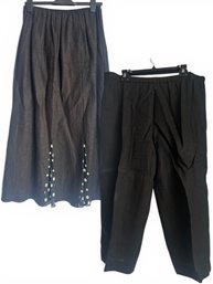 Linen Pant And Skirt Set