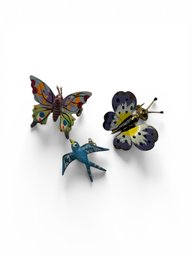 Insect Brooch Set Of 3