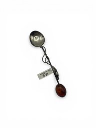 Sterling Silver Amber Spoon