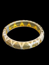 Angelique De Paris Sterling And Lucite Bracelet