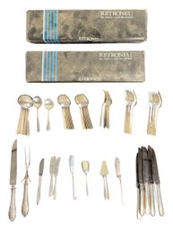 Community Plate Silver Plated Silverware & Korean Stainless Silverware Assortment (LR)