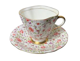 Clarence English Bone China Tea Cup & Saucer (LR)