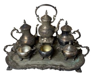 F.B. Rodgers Silver Plated Tea Set 7pc (DR)