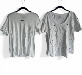 White Graphic Tee Set