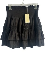 NWT Ruffle Black Mini Skirt