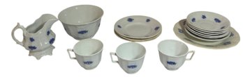 Old Blue & White Grapevine Pattern Tea Set 15pc (K)