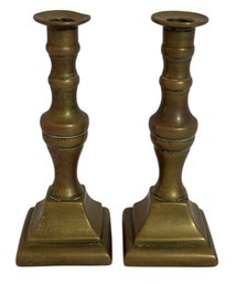 Miniature Brass Candlestick Pair (K)