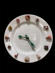 Ceramic Wall Clock Cake Motif (D)