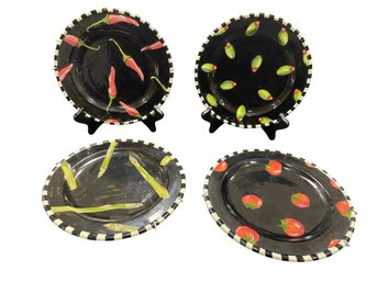 Droll Design Plates Set Of Four (D)