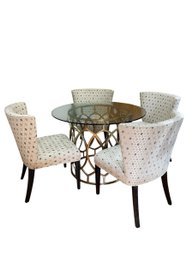 Glass Top Table & Four Chairs (D)