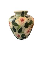 Large Droll Designs Vase With Flowers. (L)