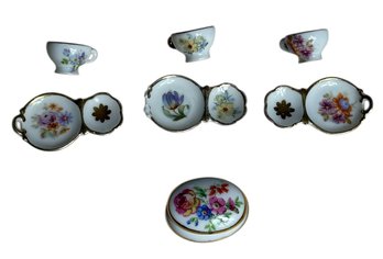 Miniature Limoges Tea Cup Set 7pc (B)