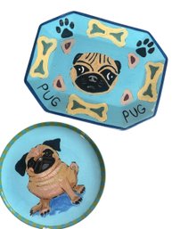 Droll Design Pug Plate Set (DEN)