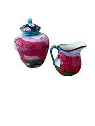 Droll Designs Ceramic Golden Retriever Set Of 2 Vessels. (D)