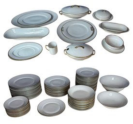 Huge Victoria Austria Dish Set 87pc (B)