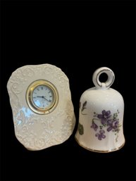 Lenox Clock & Porcelain Bell