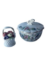 China Fruit Basket & Sugar Box (LR)