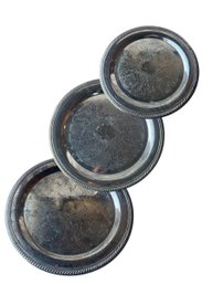 Set Of 3 Silver Plated Platters  (LR)