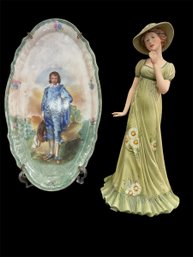 Rosenthal Decorative Plate & IPA Capo-di-monte Figurine (K)