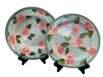 Droll Designs Rose Motif Serving Pieces Two (K)