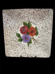 Droll Designs Three Rose Platter 2007 (D)