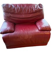 Red Oversized Chair.  (MB)