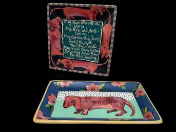 Droll Designs An Irish Blessing & Dashound Plates (landing)