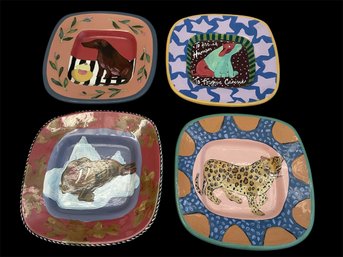 Droll Designs Animal Motif Dishes Set Of 4 (Landing)