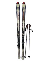 Rossignol Bandit Skis With Bindings & Ski Poles (G)