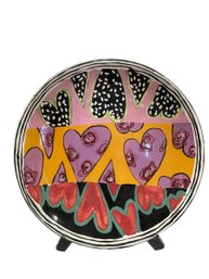 Droll Designs Heart Motif Platter With Stand  (D)
