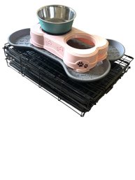 2 Small Dog Crates By Great Choice And Top Dog With 2 Mats Amd Dog Dish (MB)