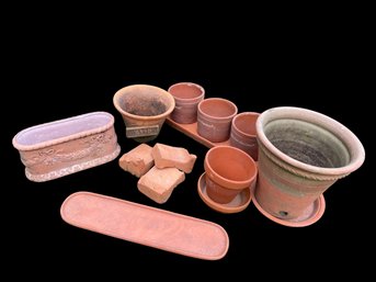 Wolf & Co, Smith & Hawken, Hill Designs, Mudpie, Bennington Pottery Terra Cotta Planters