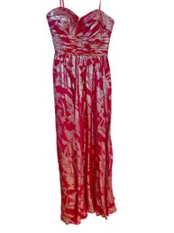 Aiden Maddox Silk & Metallic Dress Size 4  (br2)