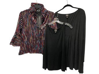 Damee, Inc Jacket L, Eileen Fisher Tops M And XL  (MB)