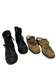 Geier Wally Vintage Clogs 6 Or 7 & Ugg Leather Boots 6.5 (MB)