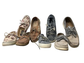 Sperry Boat Shoes 4 Pairs Sizes 6.5 -7.5  (MB)