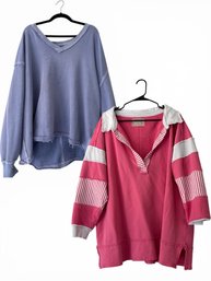 Free People Set Of 2 Shirts, L (MBC)
