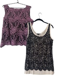 Lace Tank Top Set Of 2 - L, XL (MBC)