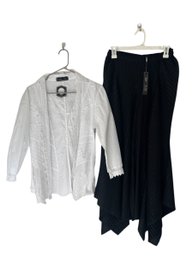 NWT Blouse And Pant Set - XL Top, One Size Pants (BR1)
