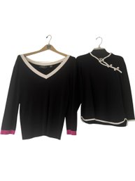 Black And White Long Sleeve Shirt Set, LRG (BR1)