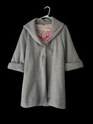 Free People Gray Shawl Collar Coat, XS (BR2)