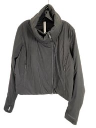 Lulu Lemon Black Asymmetrical Jacket 12 (bsmt)