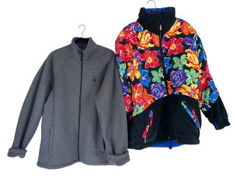 Obermeyer Ski Coat L/XL, Spyder Zip Fleece Jacket XL (bsmt)