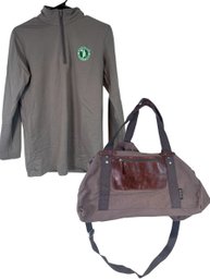 Boston Celtics Quarter Zip And Duffle Bag (M) (BR2)